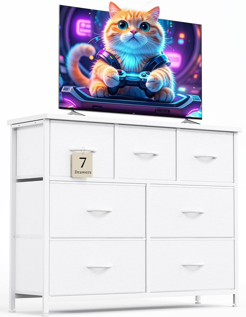 Chest of Drawers for Bedroom with 7 Fabric