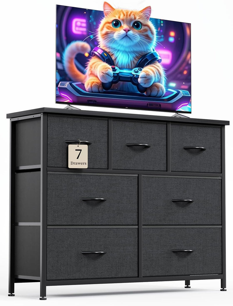 Chest of Drawers for Bedroom with 7 Fabric
