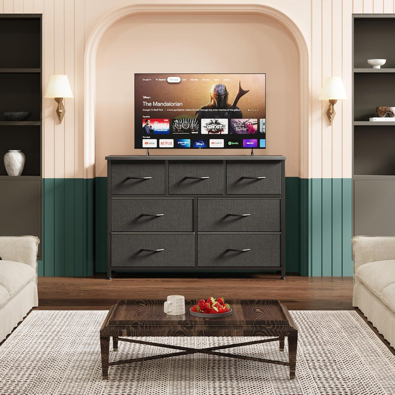 Chest of Drawers for Bedroom with 7 Fabric