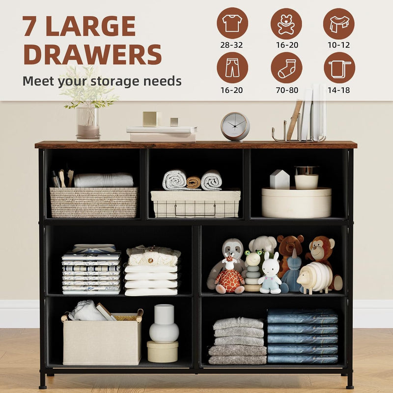 Chest of Drawers for Bedroom 7 Fabric