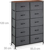 Chest of Drawers Hwd: 120x85.5x30CM Metal 10