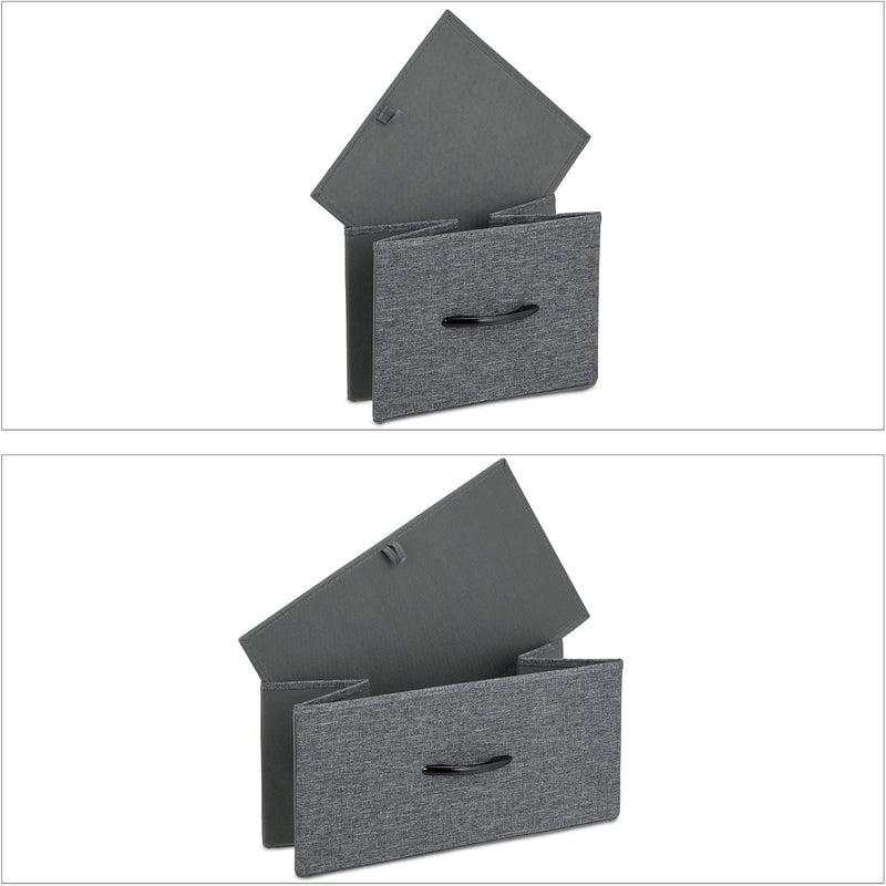 Chest of Drawers Metal 9 Fabric Compartments Shelf