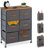 Chest of Drawers on Castors 6 Fabric Decor