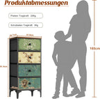 Chest of Drawers Slim Bedroom Furniture with 4