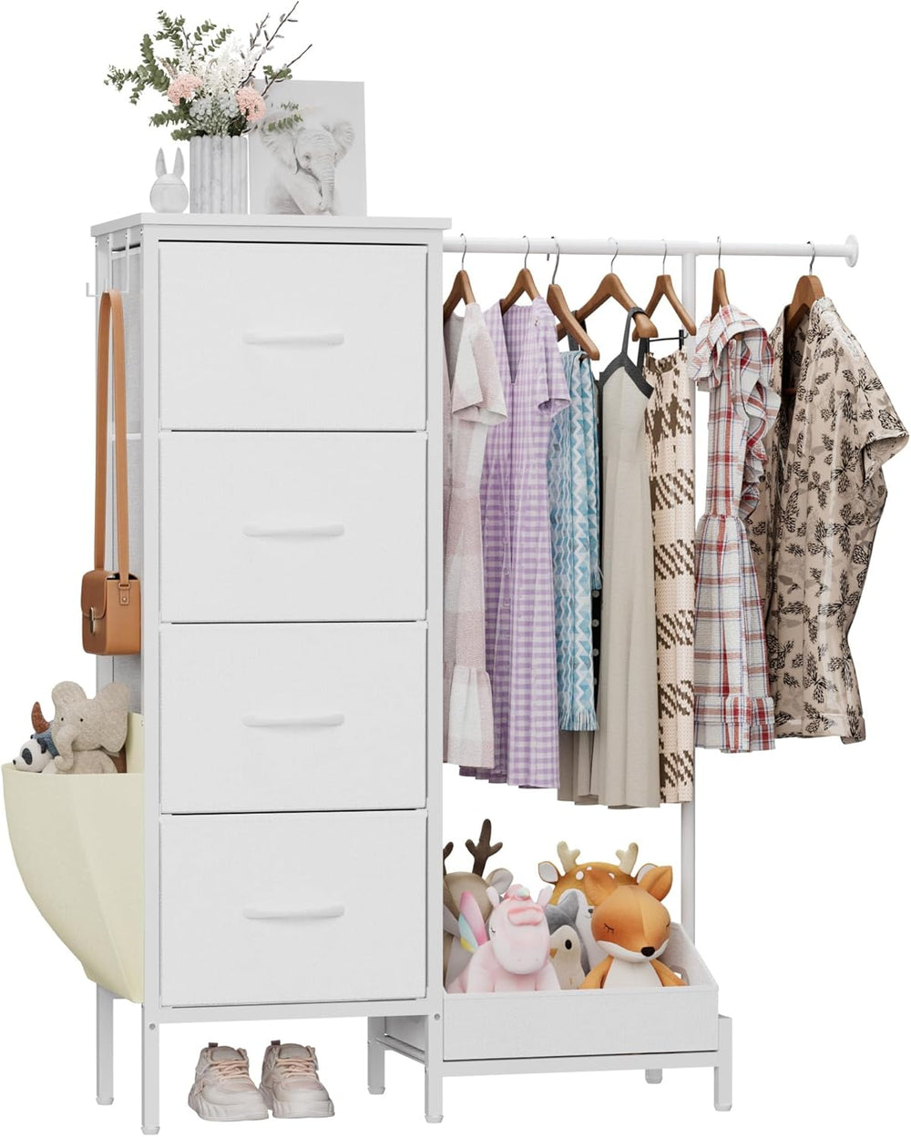 Chest of Drawers with Retractable Hanging Rail