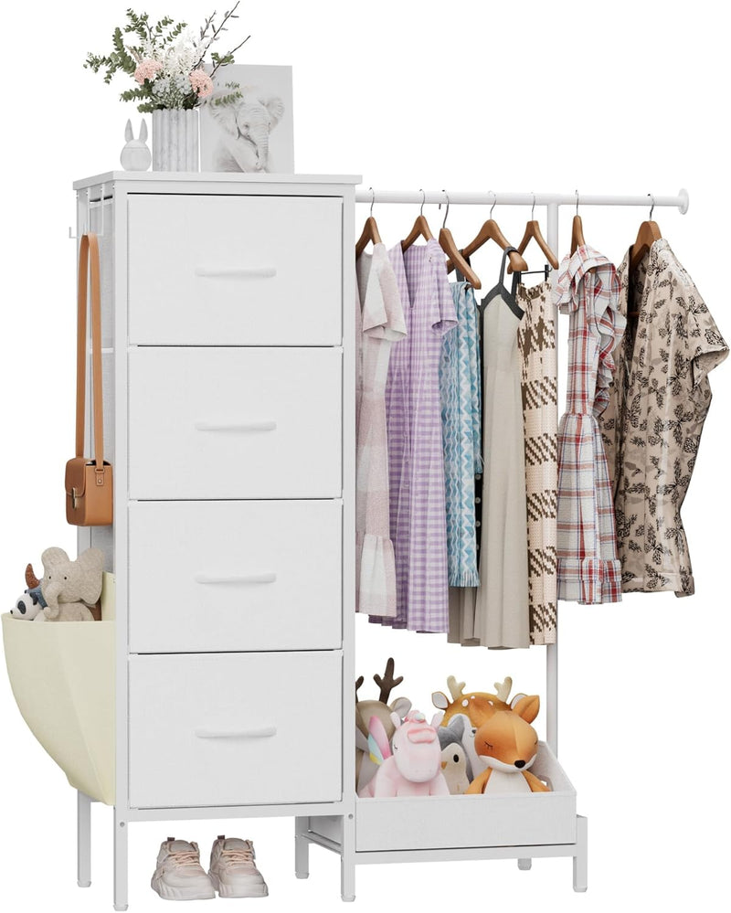 Chest of Drawers with Retractable Hanging Rail
