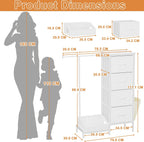 Chest of Drawers with Retractable Hanging Rail