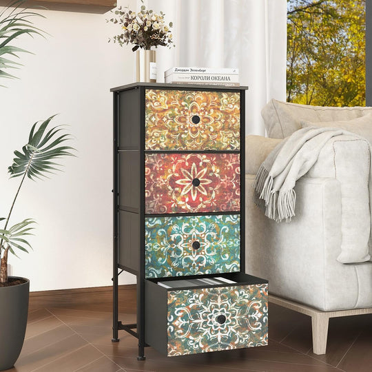 Chest of Drawers with 4 Made Fabric Narrow