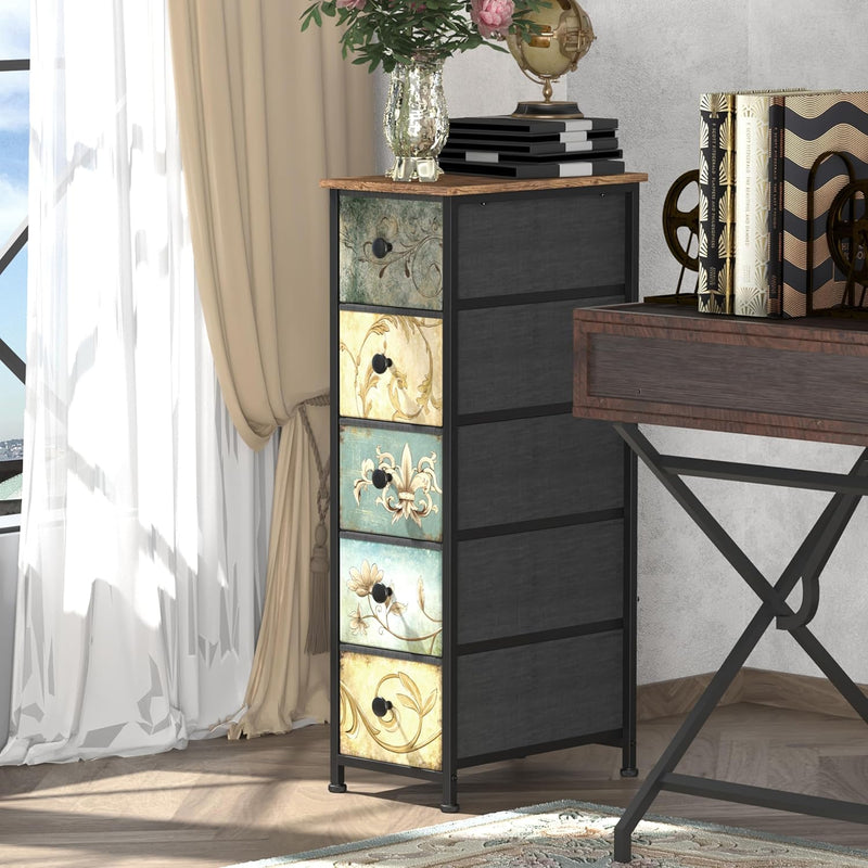 Chest of Drawers with 5 Drawer Narrow Dressers