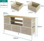 Chest of Drawers with 7 Sturdy Furniture Fabric