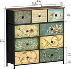 Chest of Drawers with 8 Bohemian Dressing Table