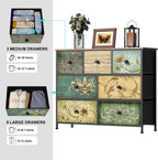 Chest of Drawers with 8 Bohemian Dressing Table