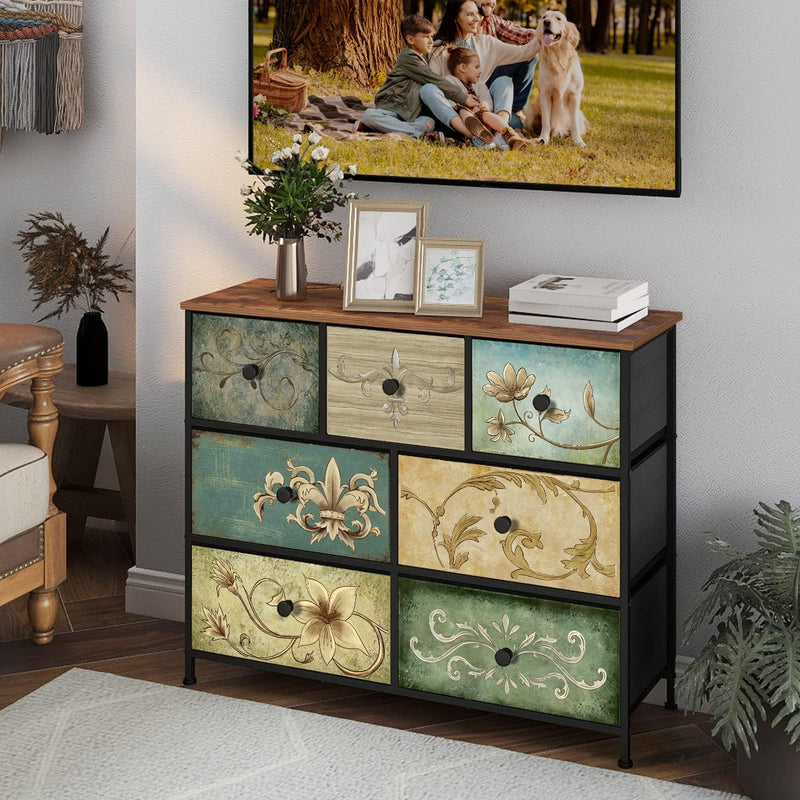 Chest of Drawers with 8 Bohemian Dressing Table