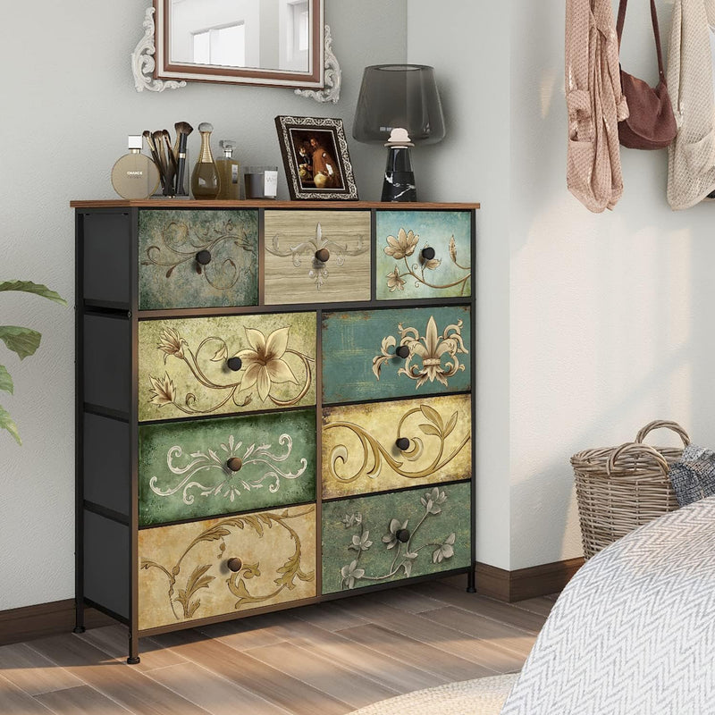 Chest of Drawers with 8 Bohemian Dressing Table