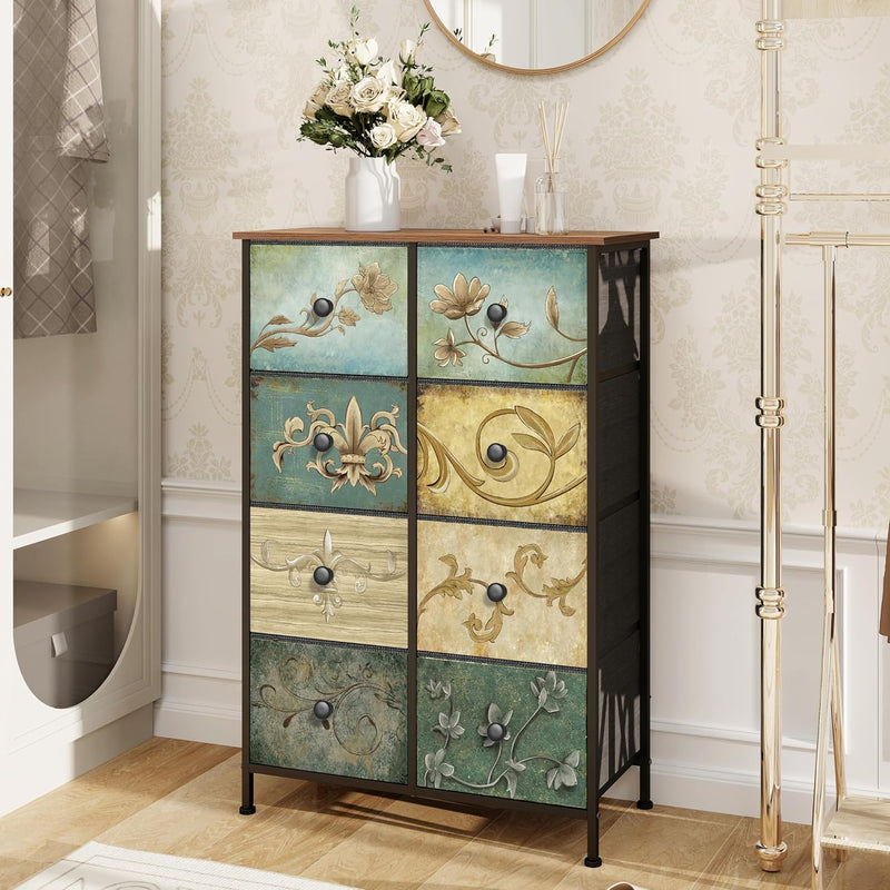 Chest of Drawers with 8 Bohemian Dressing Table