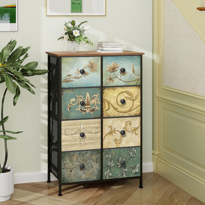 Chest of Drawers with 8 Bohemian Dressing Table