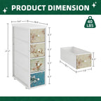 Chest of Drawers with 9 Narrow Tall Dresser
