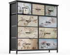 Chest of Drawers with 9 Narrow Tall Dresser