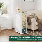 Chest of Drawers with 9 Narrow Tall Dresser