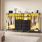 Chest of Drawers with LED Charger Fabric Open