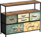 Chest of Drawers with Open Shelf Dresser