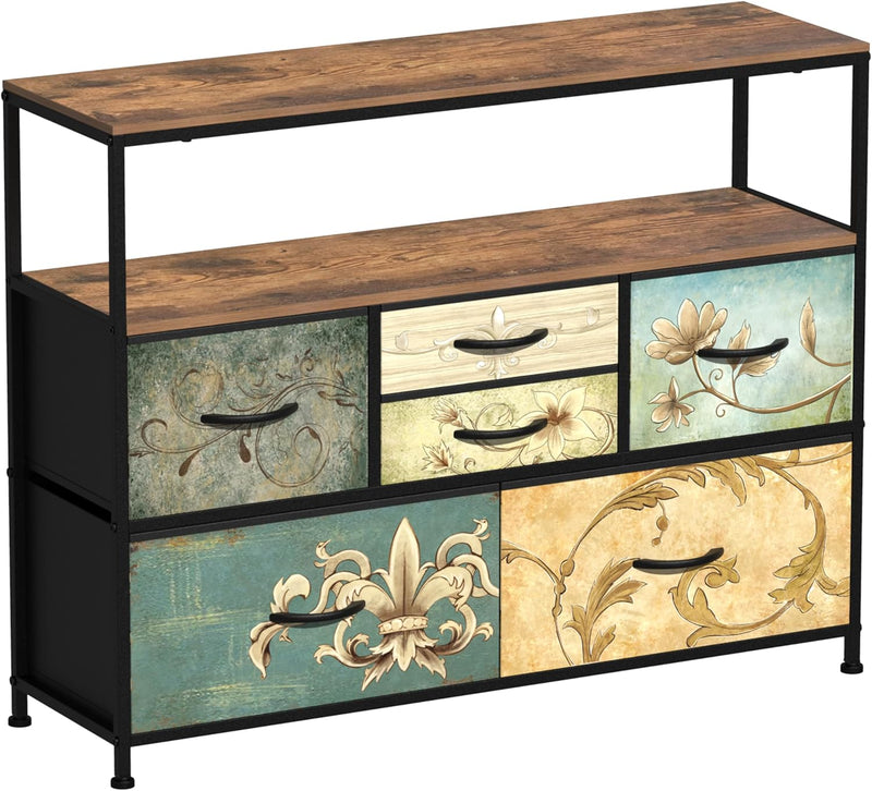 Chest of Drawers with Open Shelf Dresser