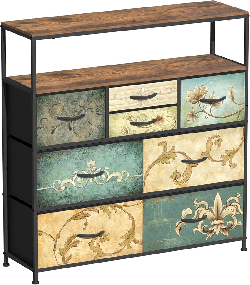 Chest of Drawers with Open Shelf Dresser