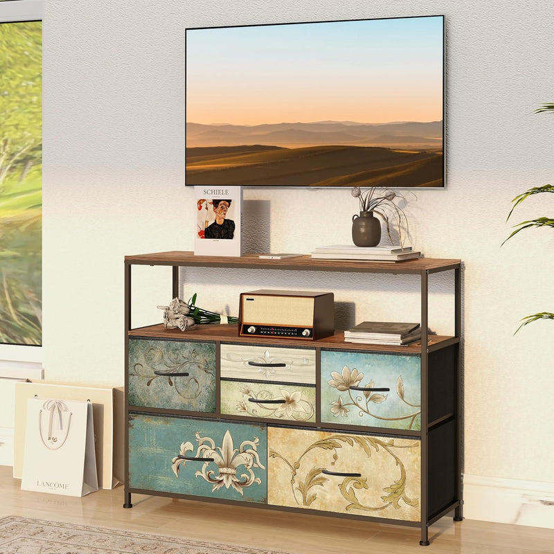 Chest of Drawers with Open Shelf Dresser