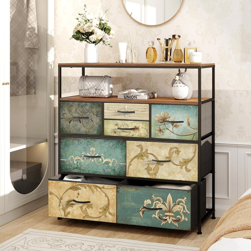 Chest of Drawers with Open Shelf Dresser