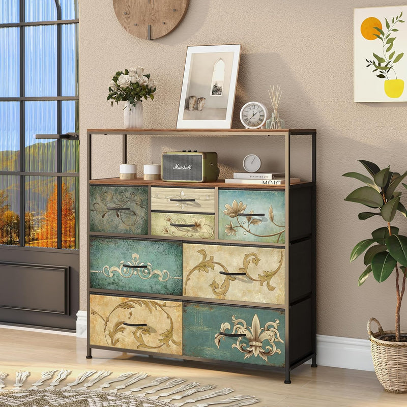 Chest of Drawers with Open Shelf Dresser