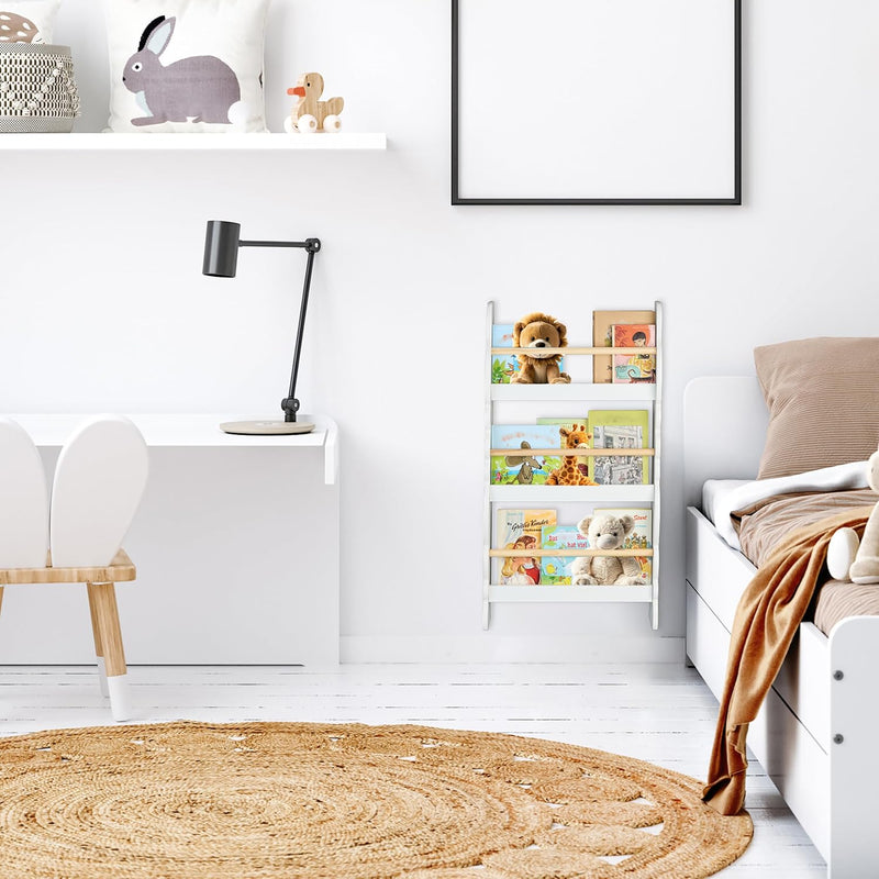 Children's Bookshelf Cloud Design 3 Compartments Wall-Mounted