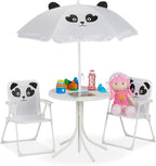 Children’s Camping Furniture Set with Parasol Folding Chairs
