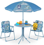 Children’s Camping Furniture Set with Parasol Folding Chairs
