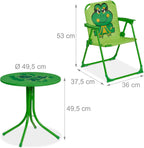 Children's Camping Furniture Set with Parasol Folding Chairs
