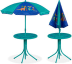Children’s Camping Furniture Set with Parasol Folding Chairs