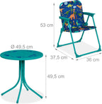 Children’s Camping Furniture Set with Parasol Folding Chairs