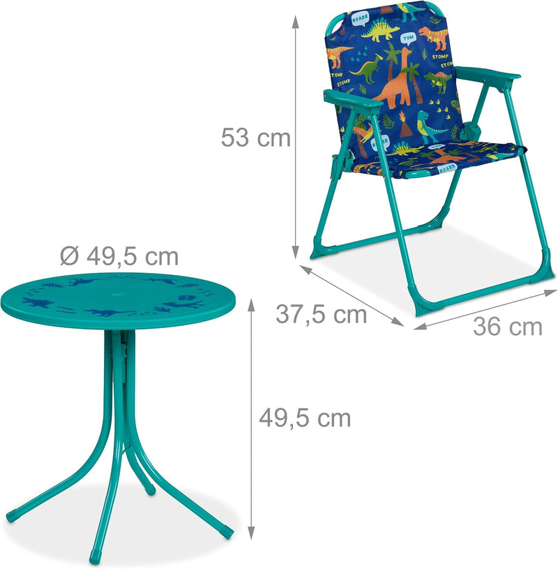 Children’s Camping Furniture Set with Parasol Folding Chairs