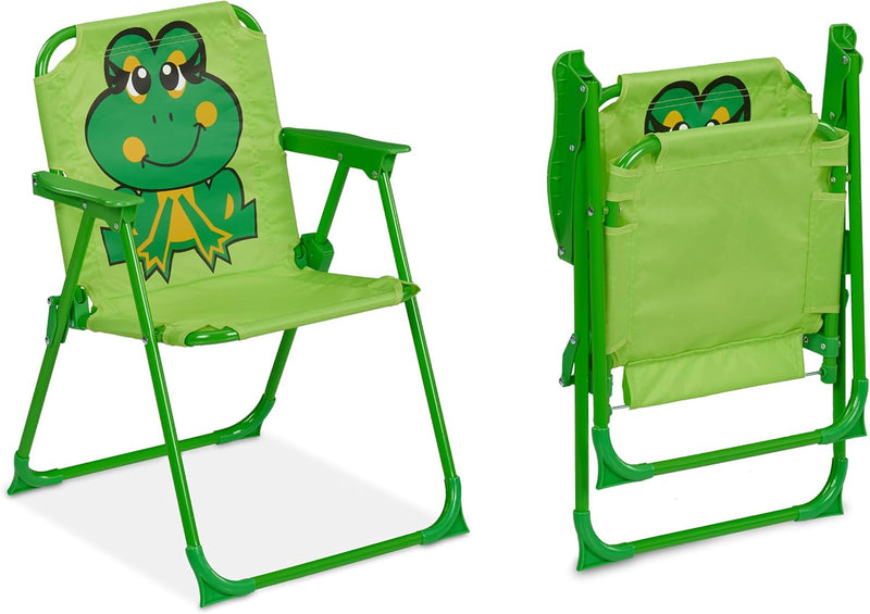Children's Camping Furniture Set with Parasol Folding Chairs