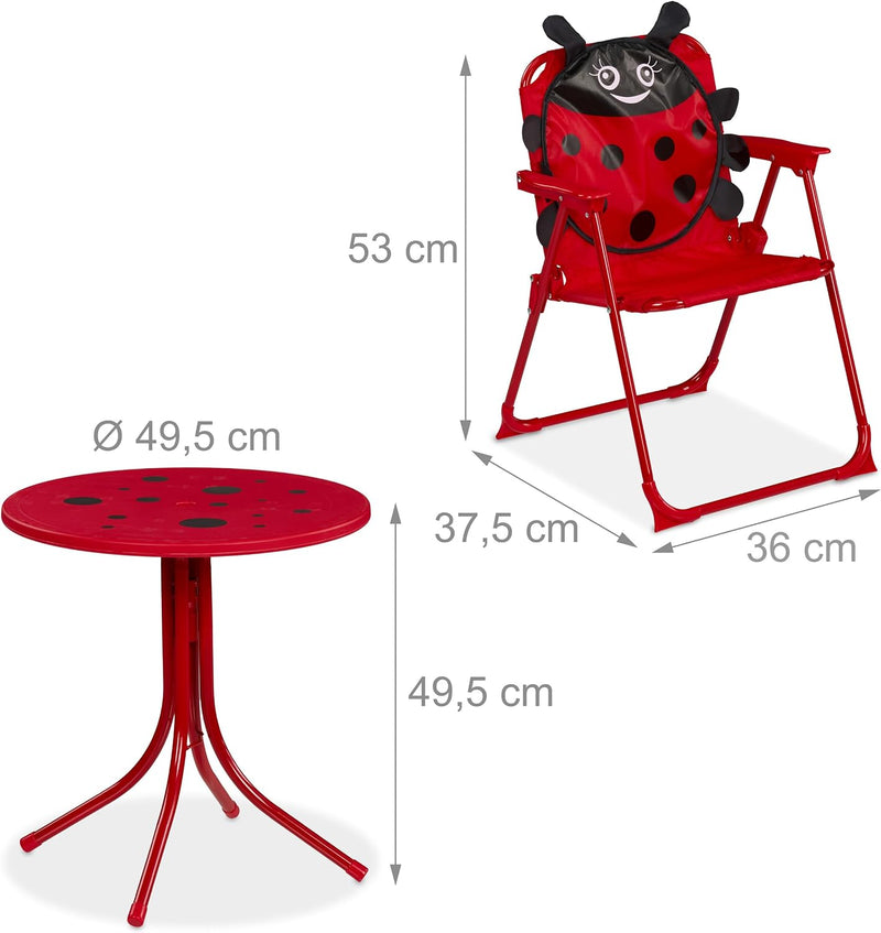 Children’s Camping Furniture Set with Parasol Folding Chairs