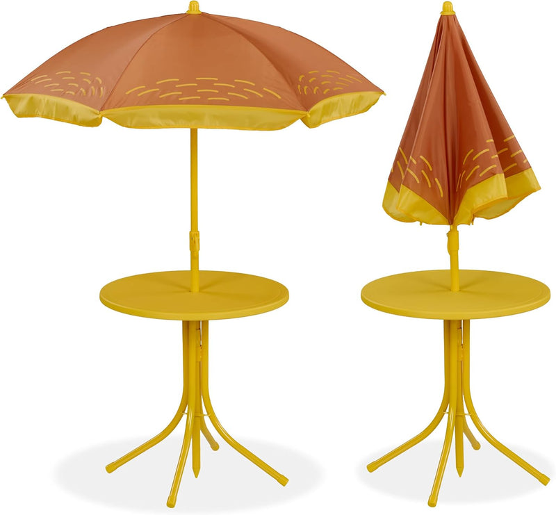 Children’s Camping Furniture Set with Parasol Folding Chairs