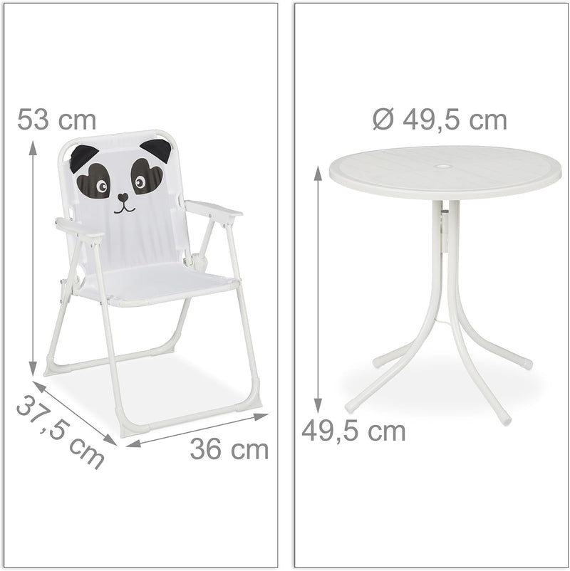 Children’s Camping Furniture Set with Parasol Folding Chairs