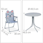 Children’s Camping Furniture Set with Parasol Folding Chairs