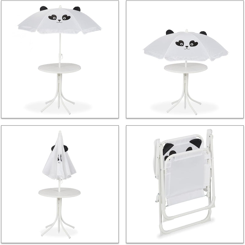 Children’s Camping Furniture Set with Parasol Folding Chairs