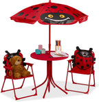 Children’s Camping Furniture Set with Parasol Folding Chairs