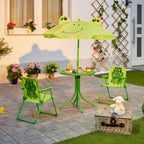 Children's Camping Furniture Set with Parasol Folding Chairs