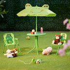Children's Camping Furniture Set with Parasol Folding Chairs