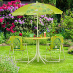 Children’s Camping Furniture Set with Parasol Folding Chairs