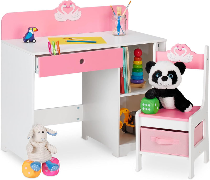 Children's Furniture Set Table Stool Play Storage Open