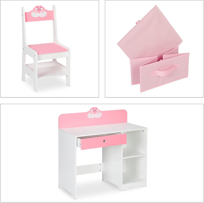 Children's Furniture Set Table Stool Play Storage Open
