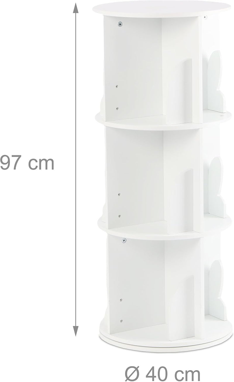 Children's Rotatable Bookcase 12 Compartments